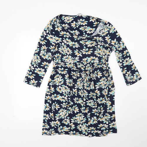 TU Womens Blue Floral  A-Line  Size 14