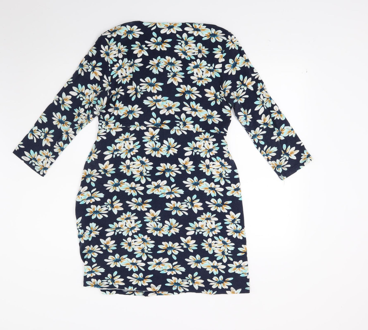 TU Womens Blue Floral  A-Line  Size 14