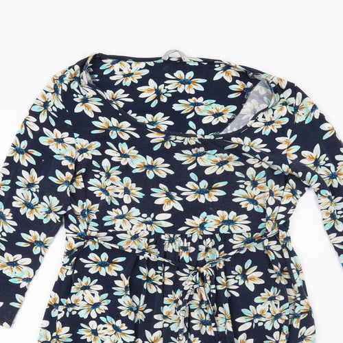 TU Womens Blue Floral  A-Line  Size 14