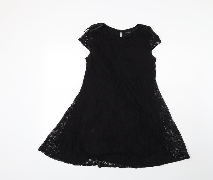 Atmosphere Womens Black Floral  A-Line  Size 8
