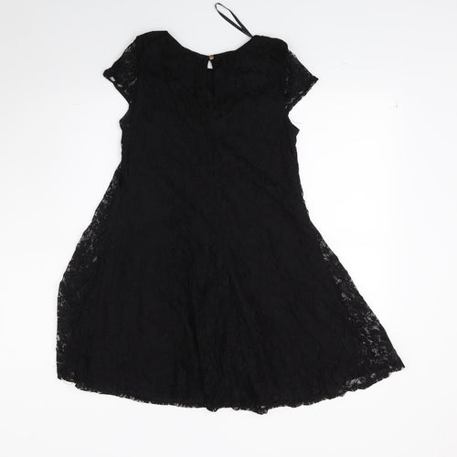 Atmosphere Womens Black Floral  A-Line  Size 8