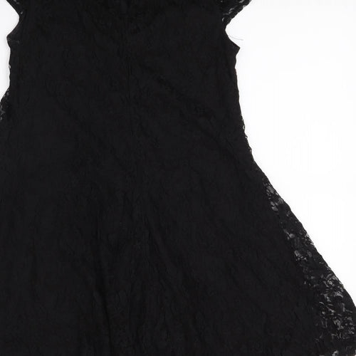 Atmosphere Womens Black Floral  A-Line  Size 8