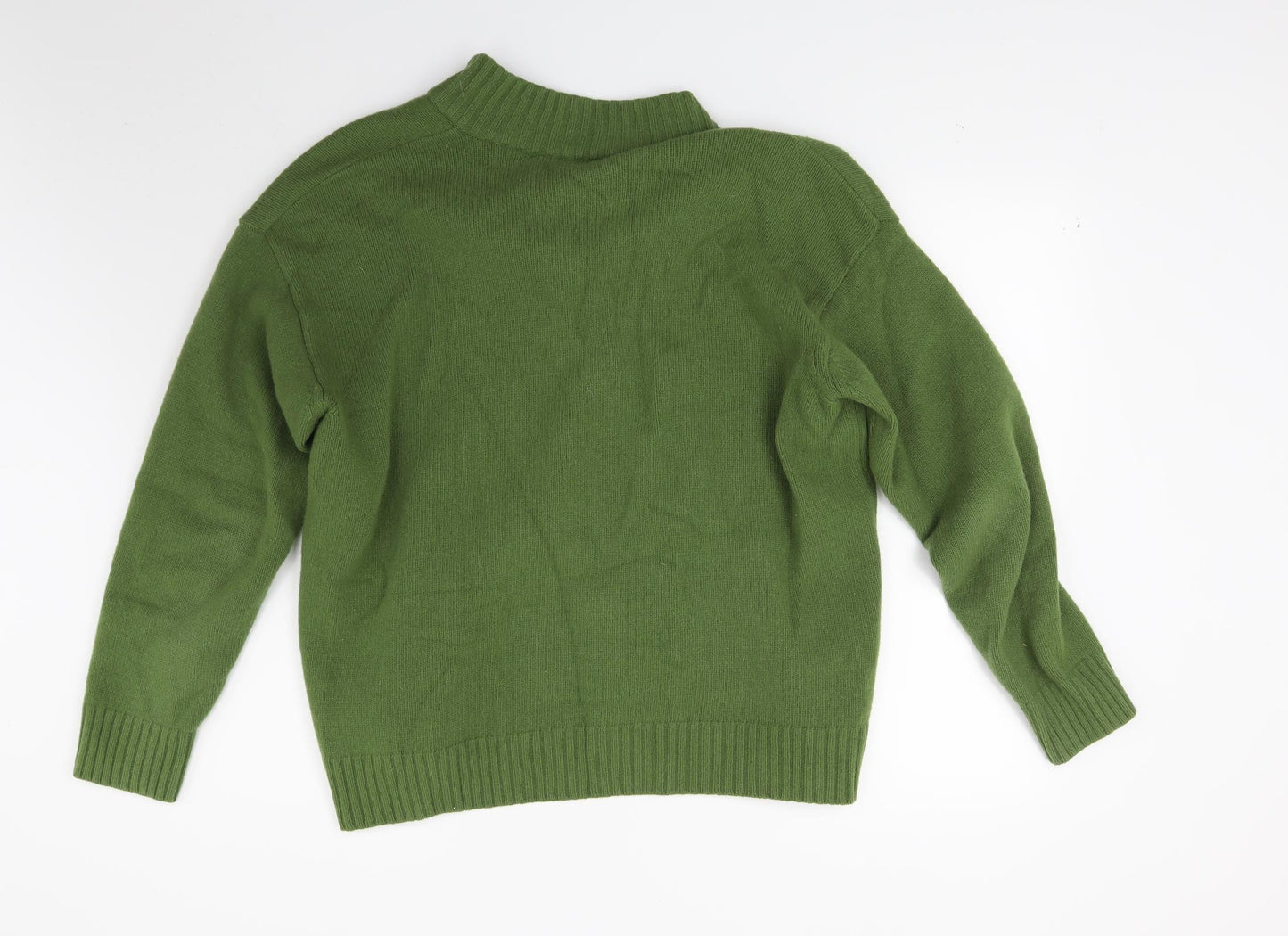 Brookfield Mens Green  Knit Henley Jumper Size L