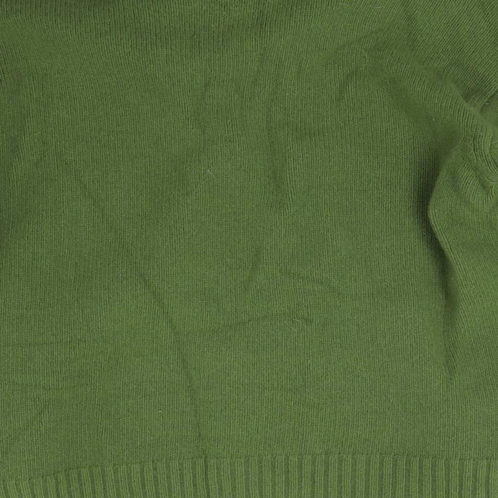 Brookfield Mens Green  Knit Henley Jumper Size L