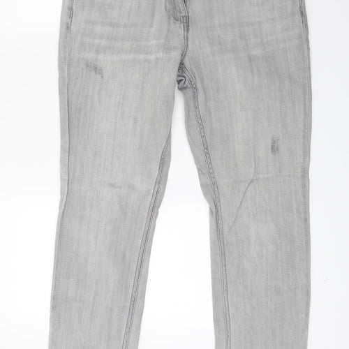 NEXT Womens Grey  Denim Straight Jeans Size 10 L27 in