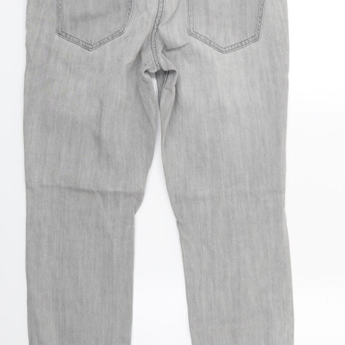 NEXT Womens Grey  Denim Straight Jeans Size 10 L27 in