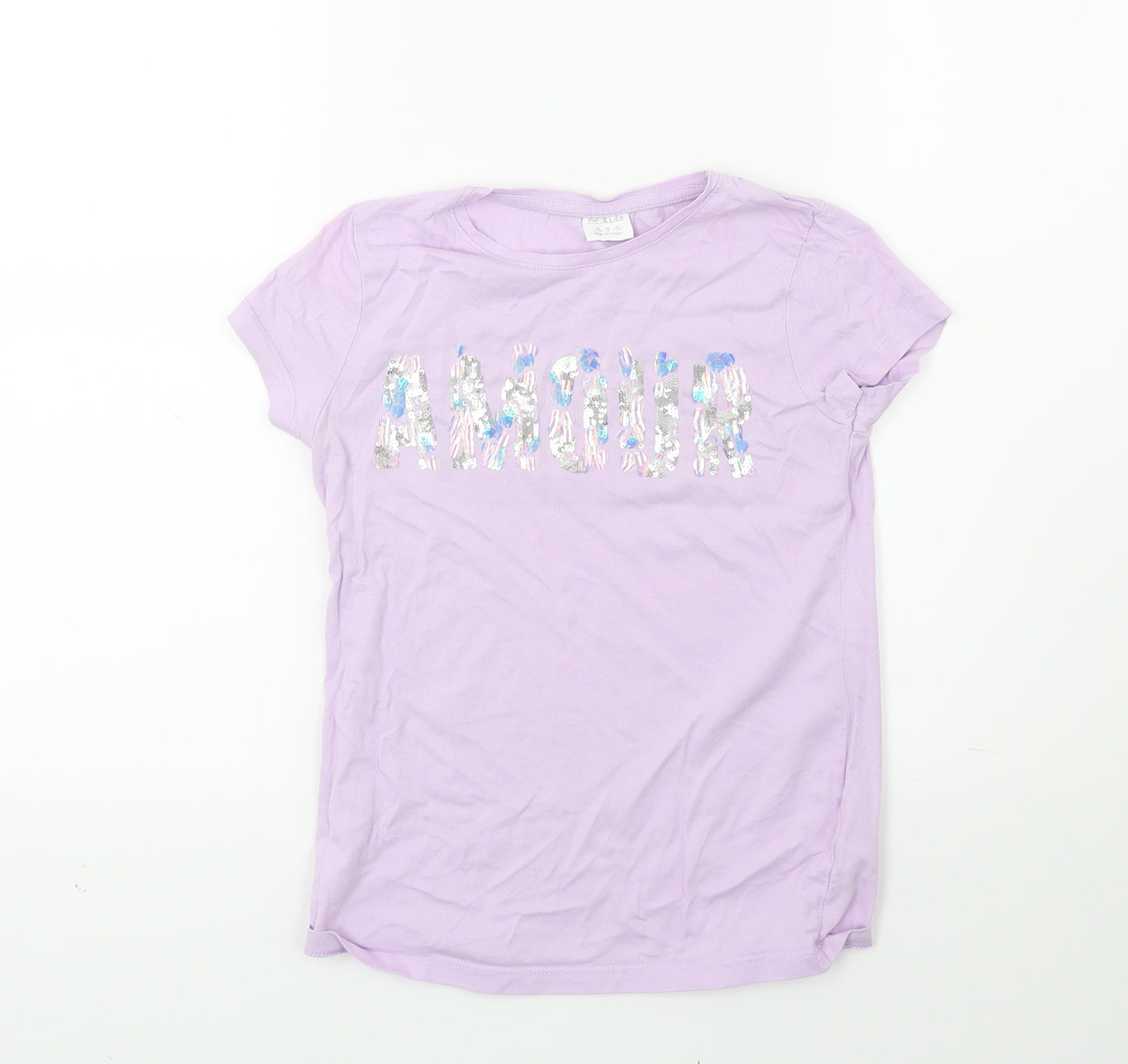 F&F Girls Purple   Basic T-Shirt Size 9-10 Years  - Amour