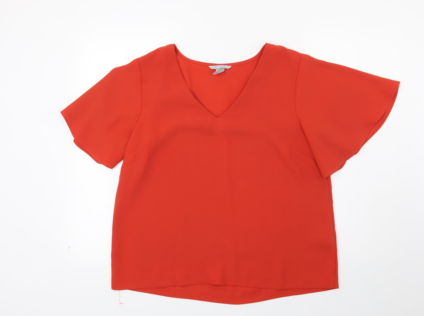 H&M Womens Red   Basic Blouse Size 12