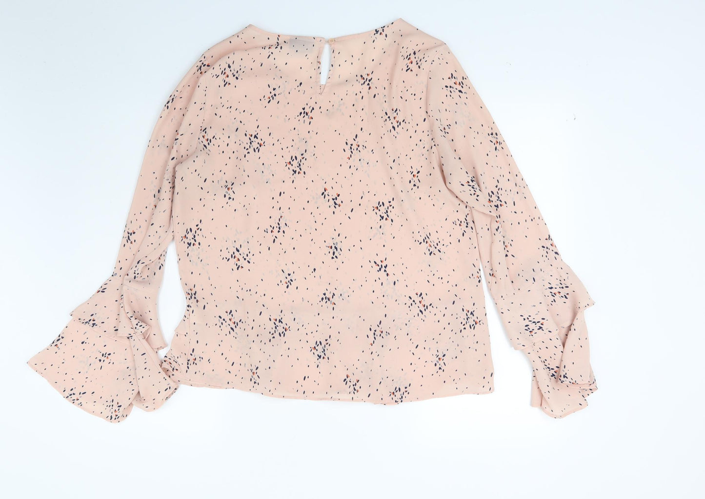 Ana Womens Pink Floral  Basic Blouse Size M