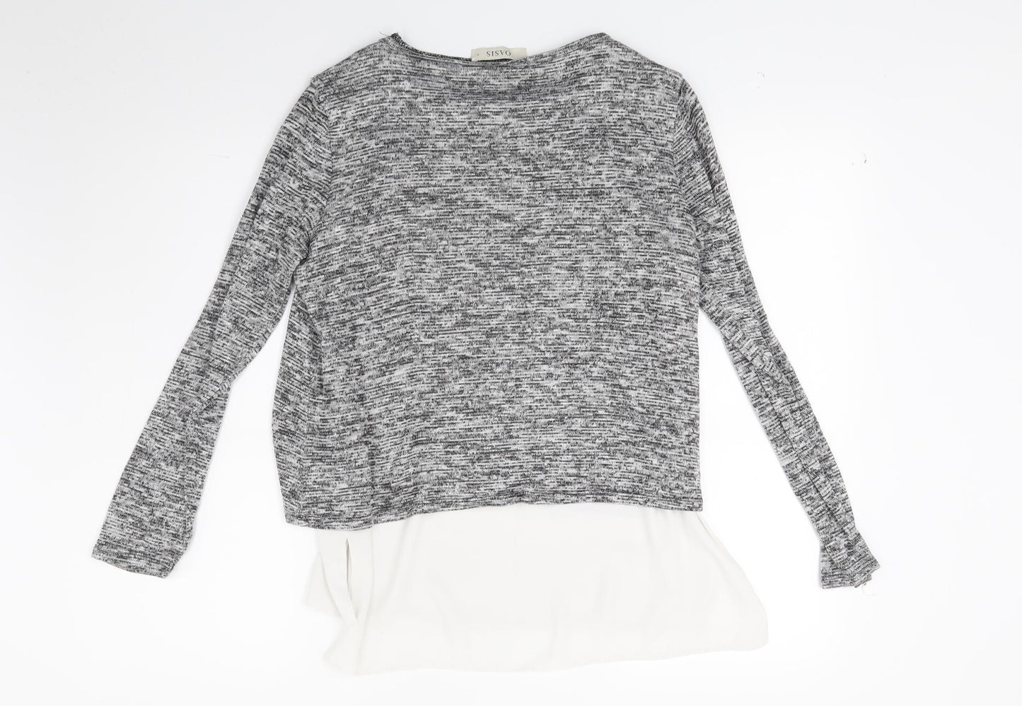 Oasis Womens Grey  Knit Pullover Jumper Size S