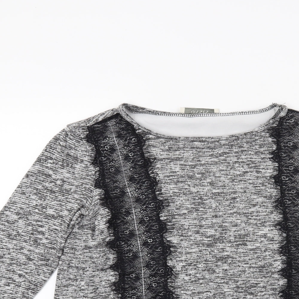 Oasis Womens Grey  Knit Pullover Jumper Size S
