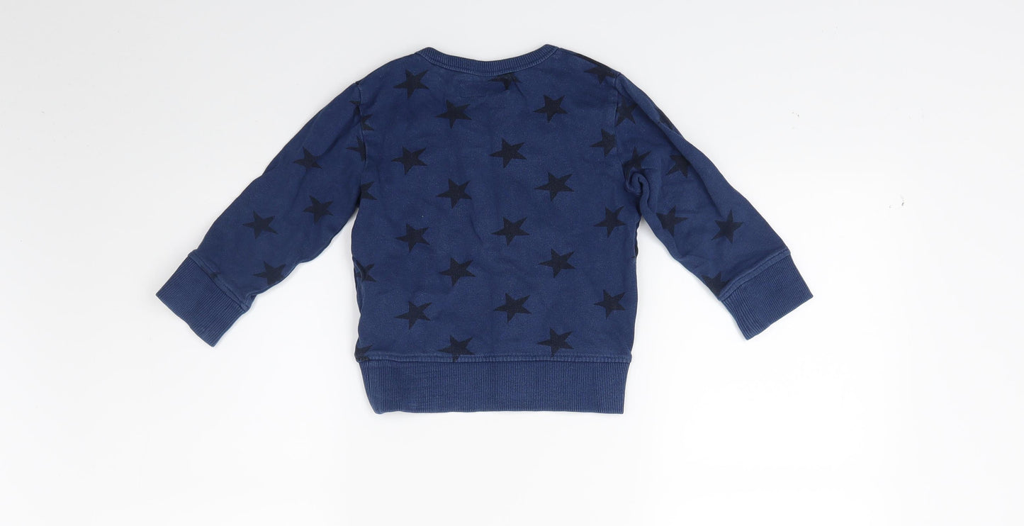 NEXT Boys Blue   Pullover Sweatshirt Size 2 Years  - Star print