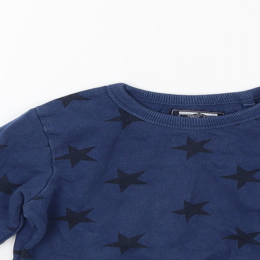 NEXT Boys Blue   Pullover Sweatshirt Size 2 Years  - Star print
