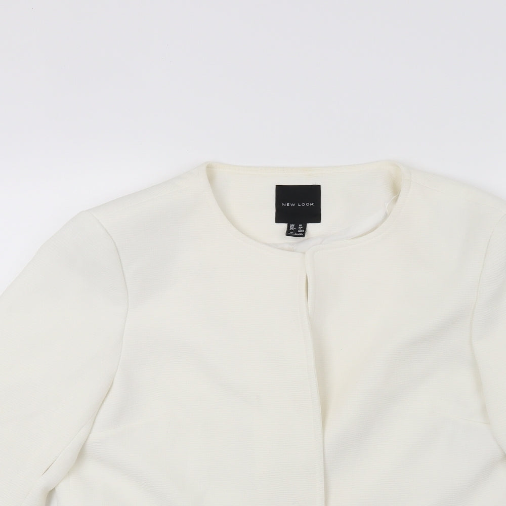 New Look Womens White   Jacket Coat Size 16