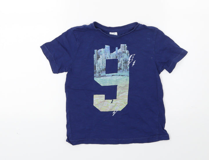 Preworn Boys Blue Basic T-Shirt Size 3 Years - Number 9