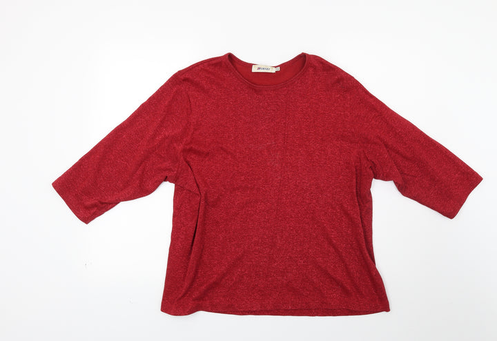 Damart Womens Red   Pullover Sweatshirt Size 20