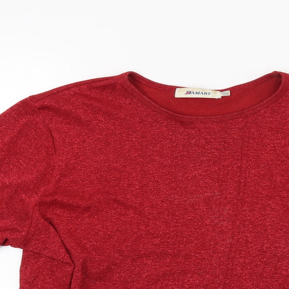 Damart Womens Red   Pullover Sweatshirt Size 20