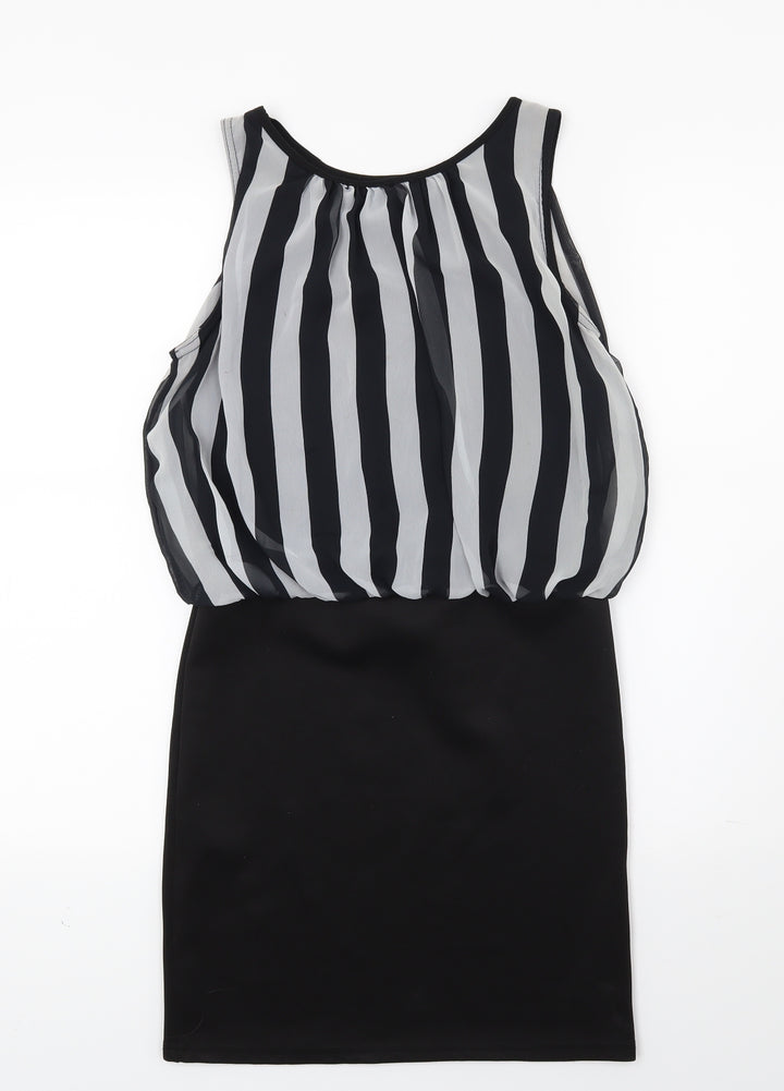 Cameo rose Womens Black Striped  Mini  Size 10