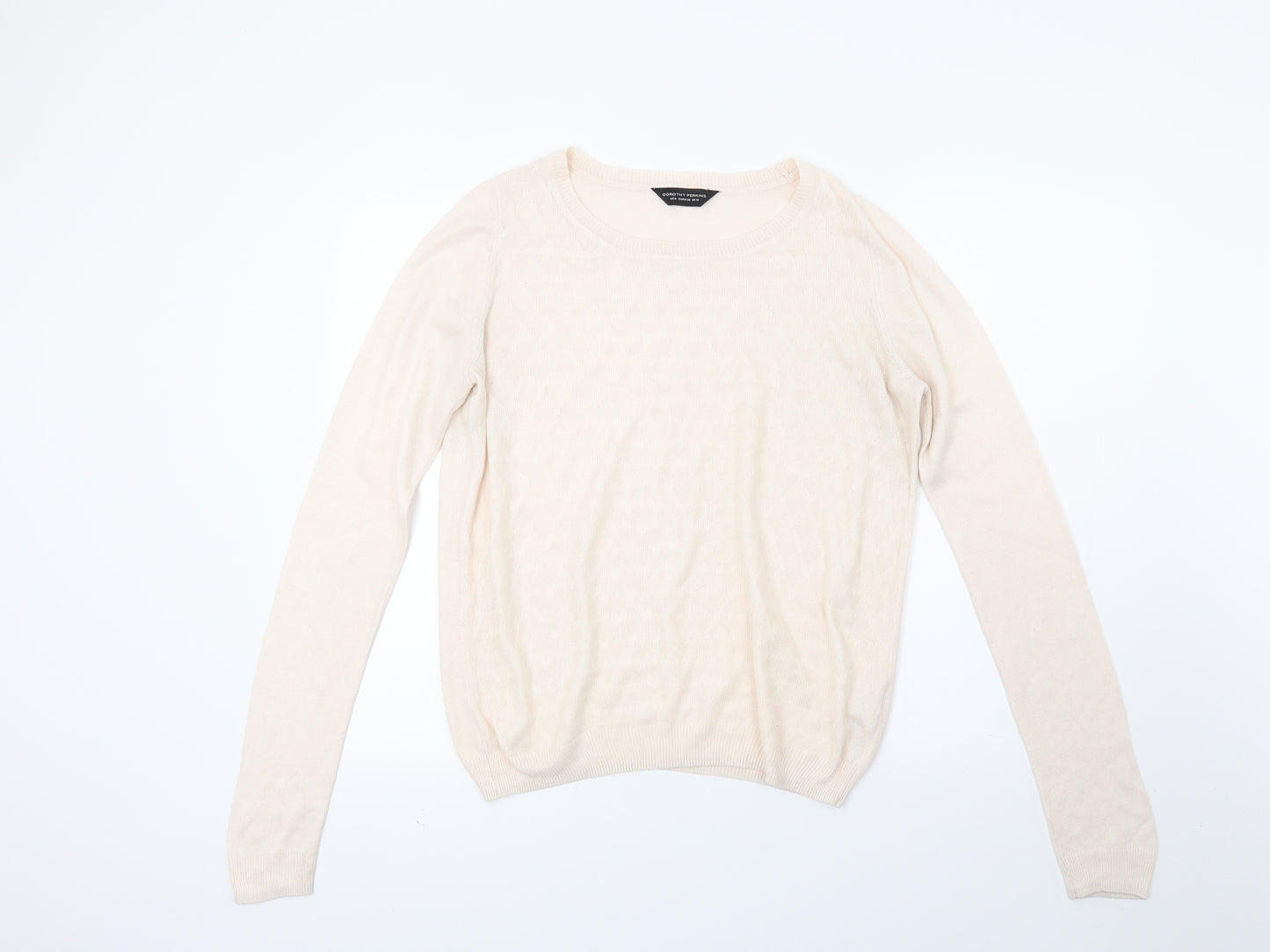 Dorothy Perkins Womens Beige   Pullover Jumper Size 10