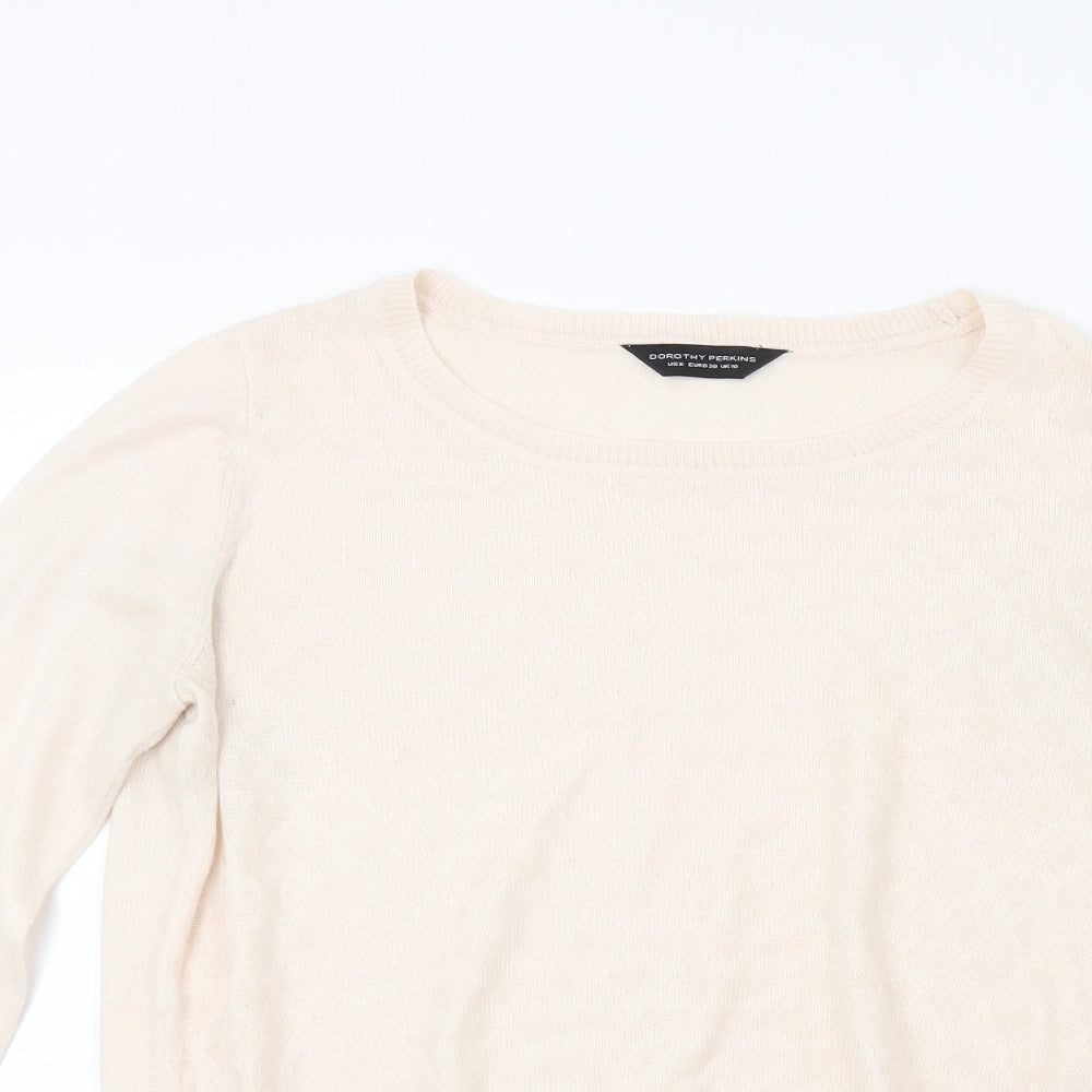 Dorothy Perkins Womens Beige   Pullover Jumper Size 10