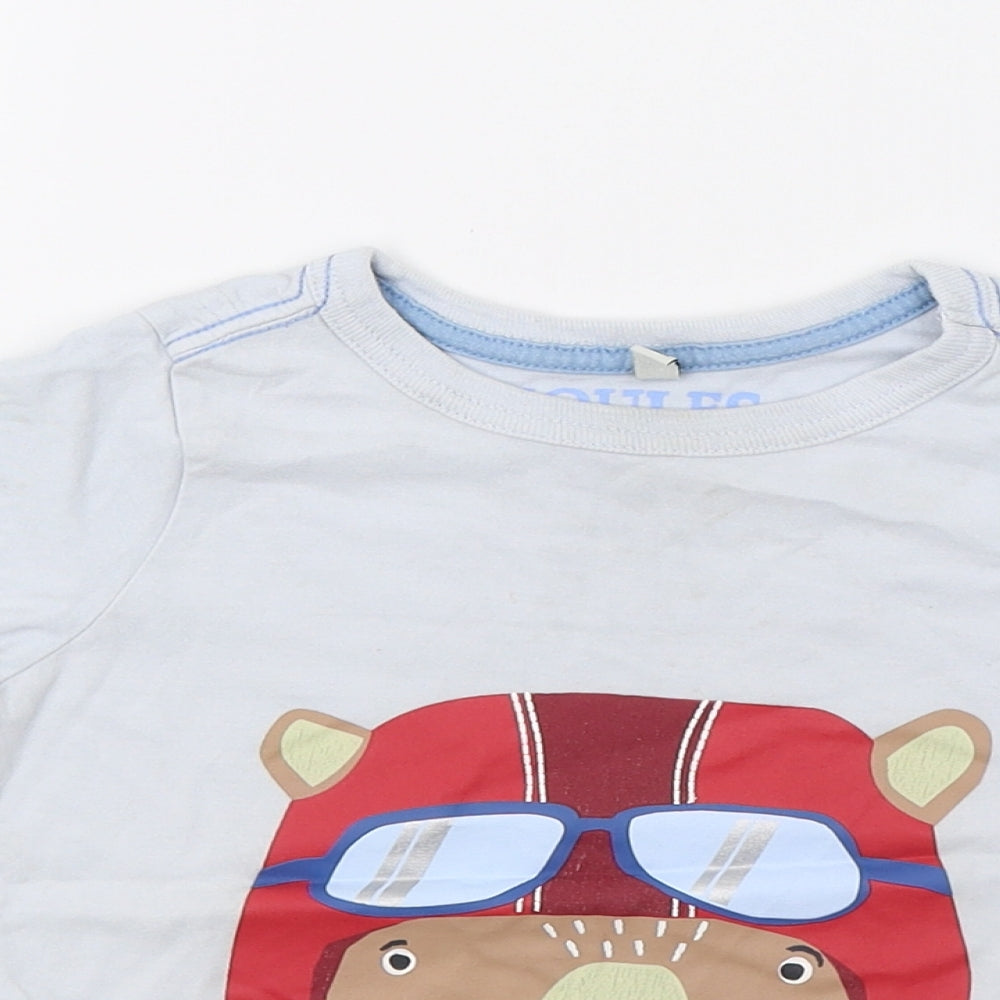 Joules Boys Blue   Basic T-Shirt Size 3 Years  - Bear Print