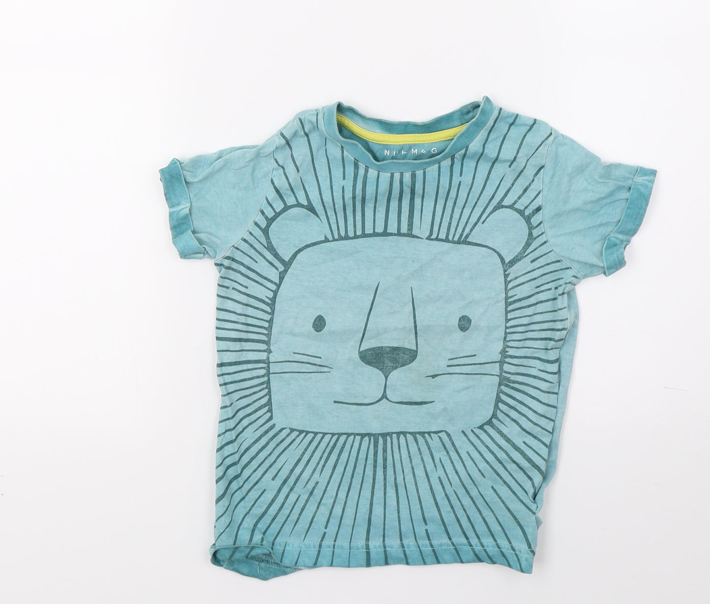 Nutmeg Boys Green   Basic T-Shirt Size 2-3 Years  - Lion Print