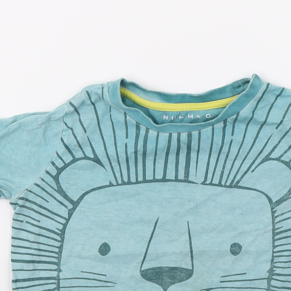 Nutmeg Boys Green   Basic T-Shirt Size 2-3 Years  - Lion Print