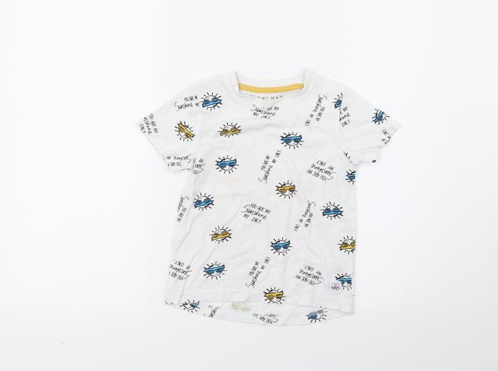 Nutmeg Boys White Basic T-Shirt Size 2-3 Years - Sunglasses