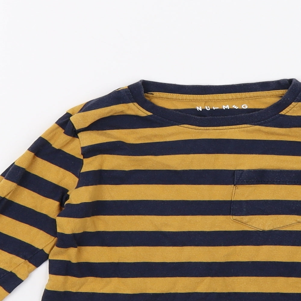 Nutmeg Boys Orange Striped  Pullover Sweatshirt Size 4-5 Years