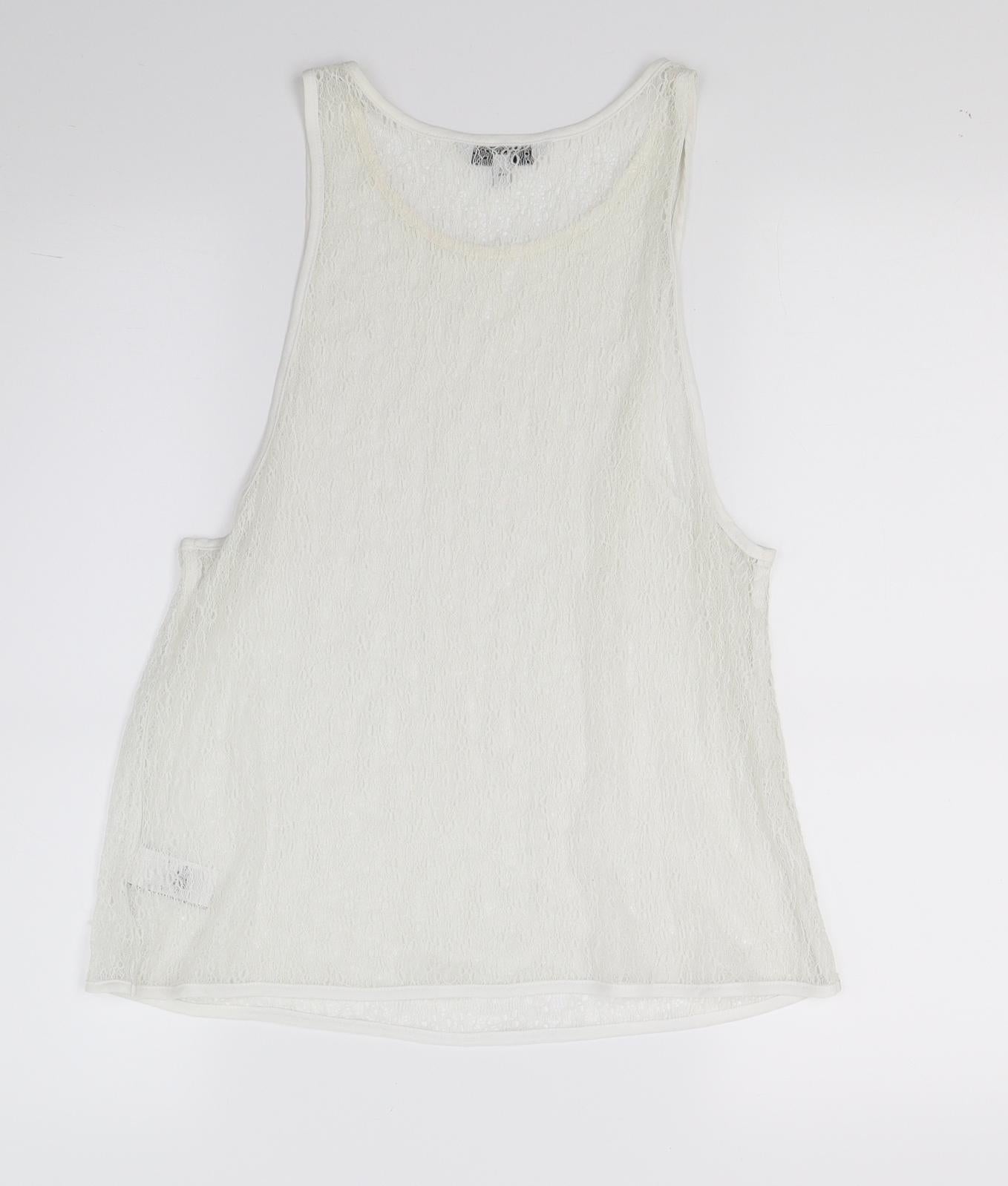 NEXT Womens White   Basic Tank Size 10