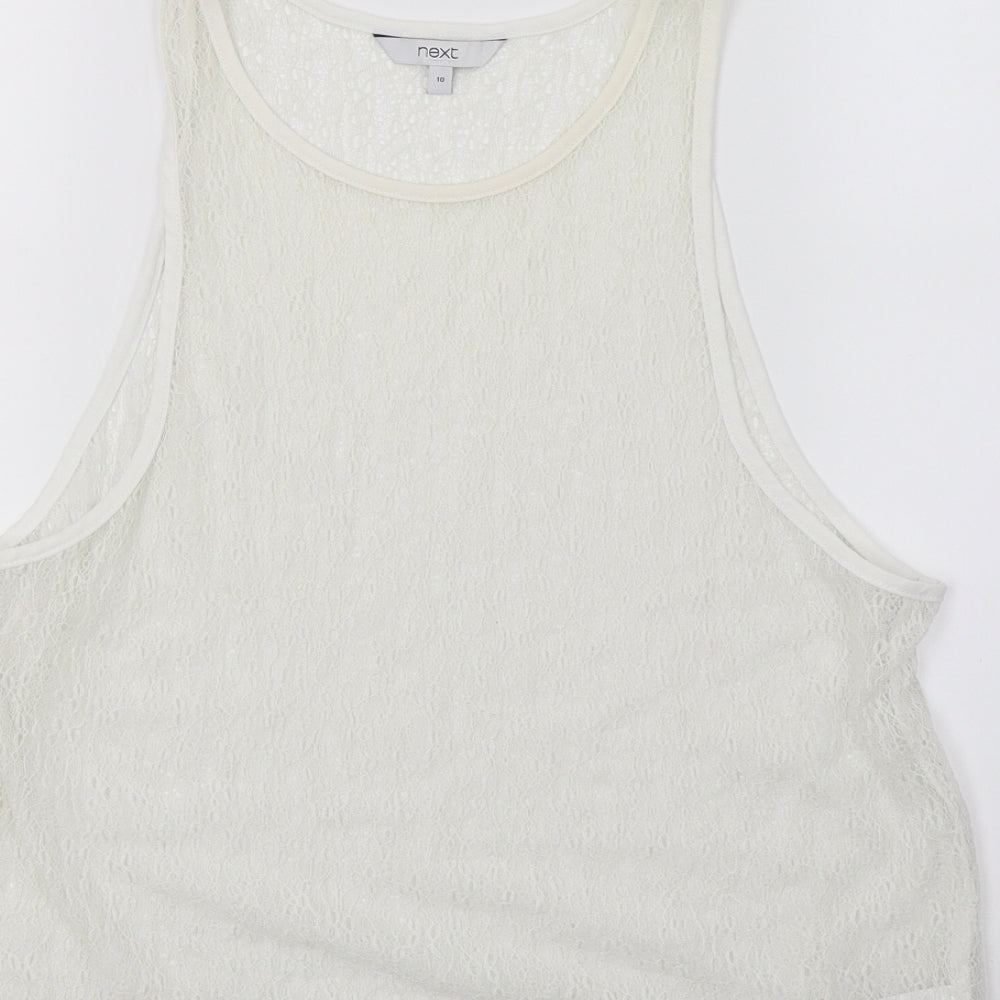 NEXT Womens White   Basic Tank Size 10