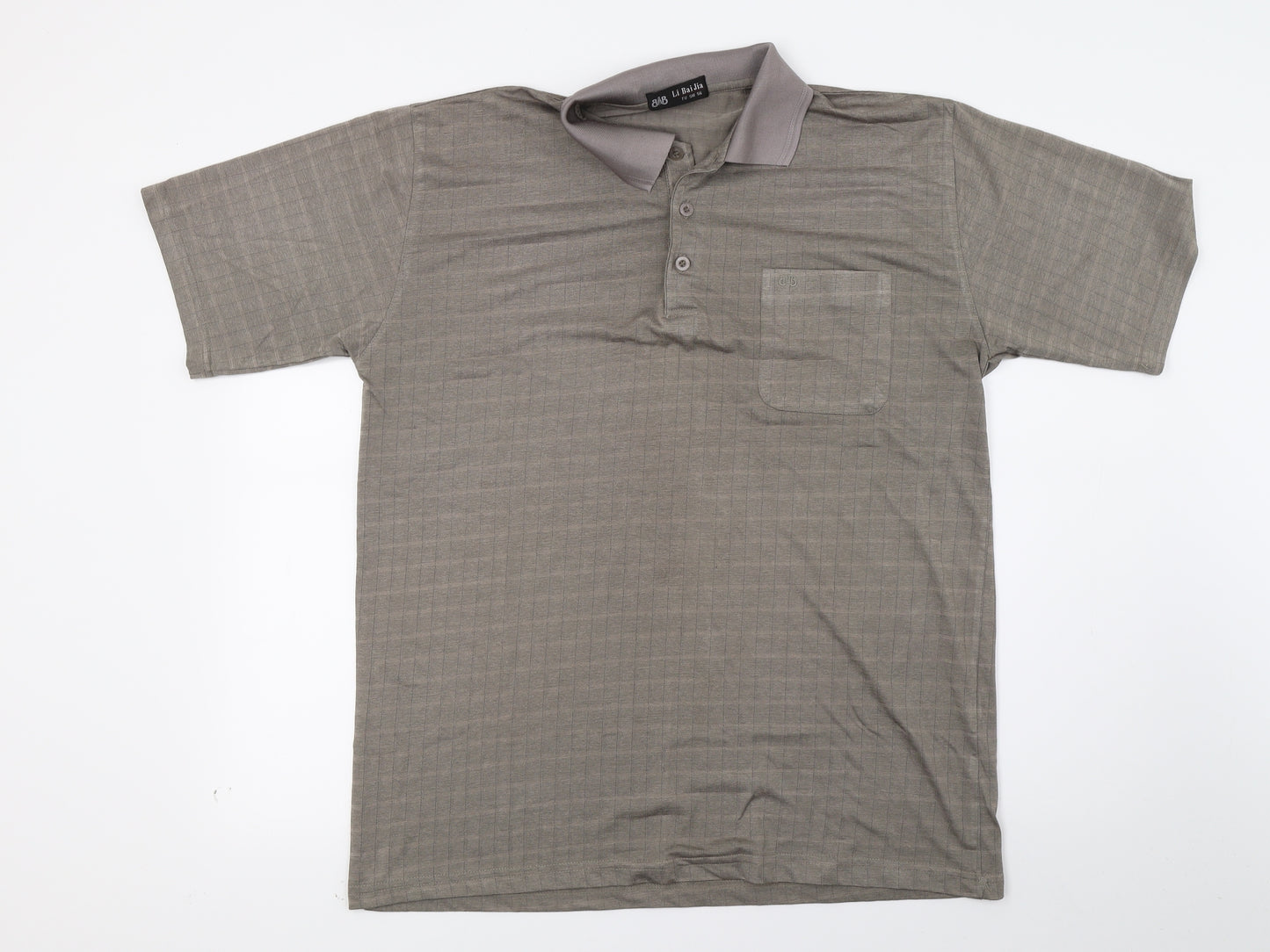 Li Baijia Mens Brown    Polo Size L