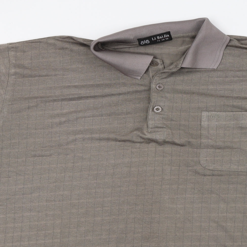 Li Baijia Mens Brown    Polo Size L