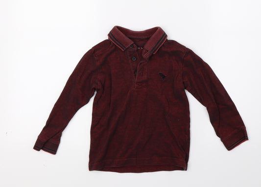 Front view of Nutmeg boys’ red basic polo, size 2-3, years