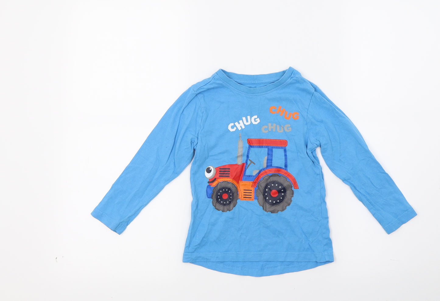Nutmeg Boys Blue   Jersey T-Shirt Size 2-3 Years  - Tractor