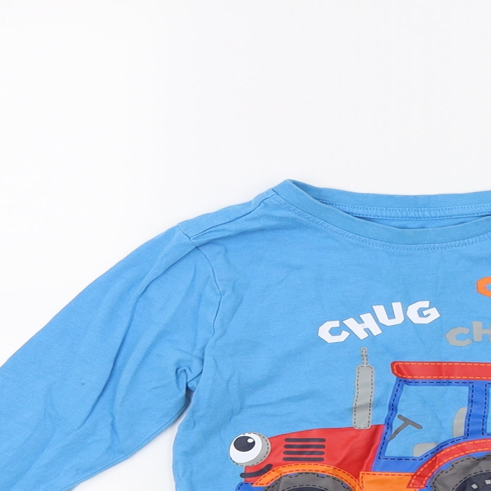 Nutmeg Boys Blue   Jersey T-Shirt Size 2-3 Years  - Tractor