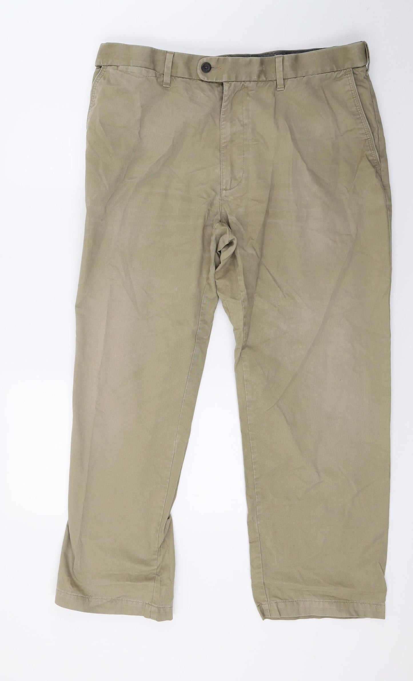 Marks and Spencer Mens Beige   Chino Trousers Size 38 L29 in
