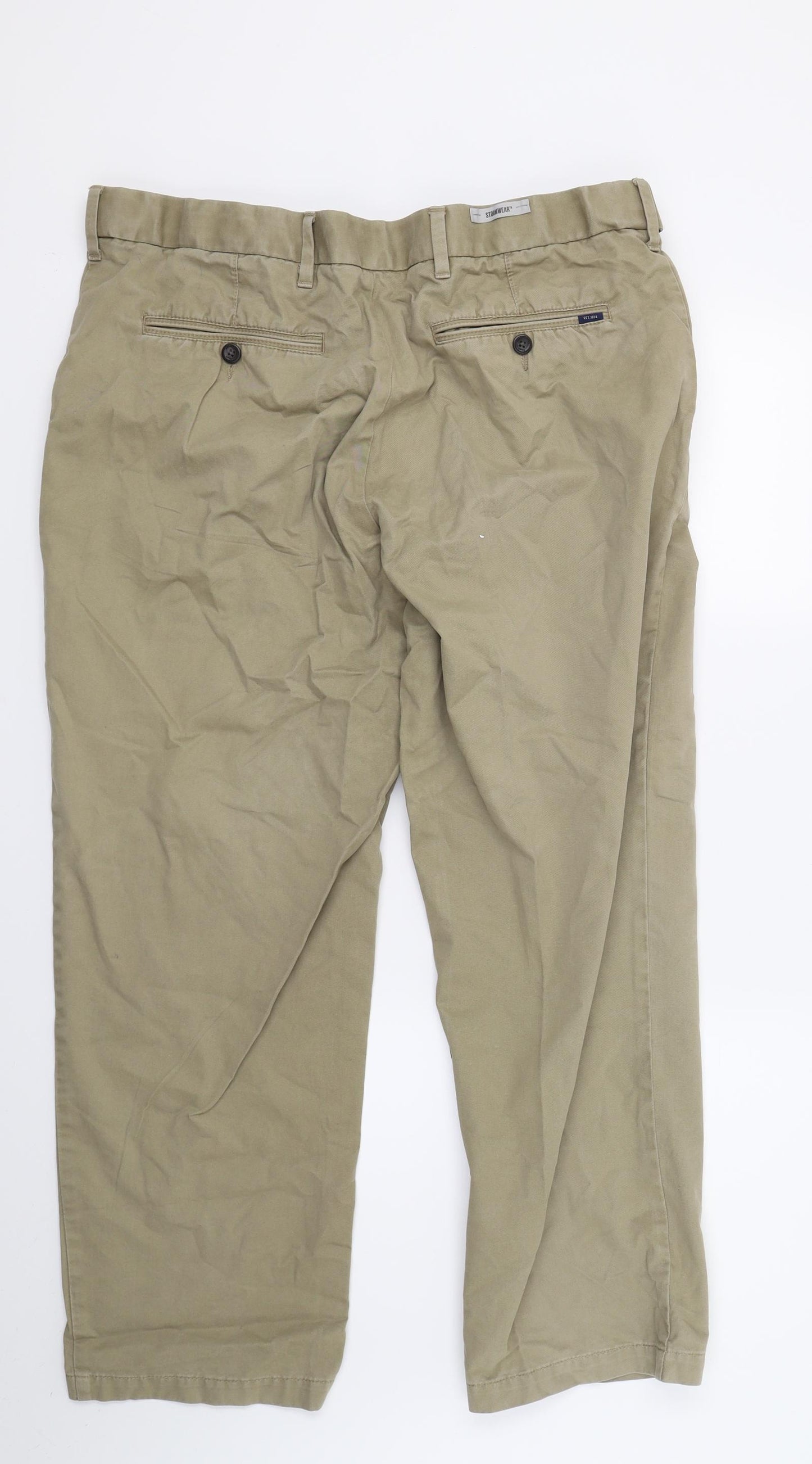 Marks and Spencer Mens Beige   Chino Trousers Size 38 L29 in