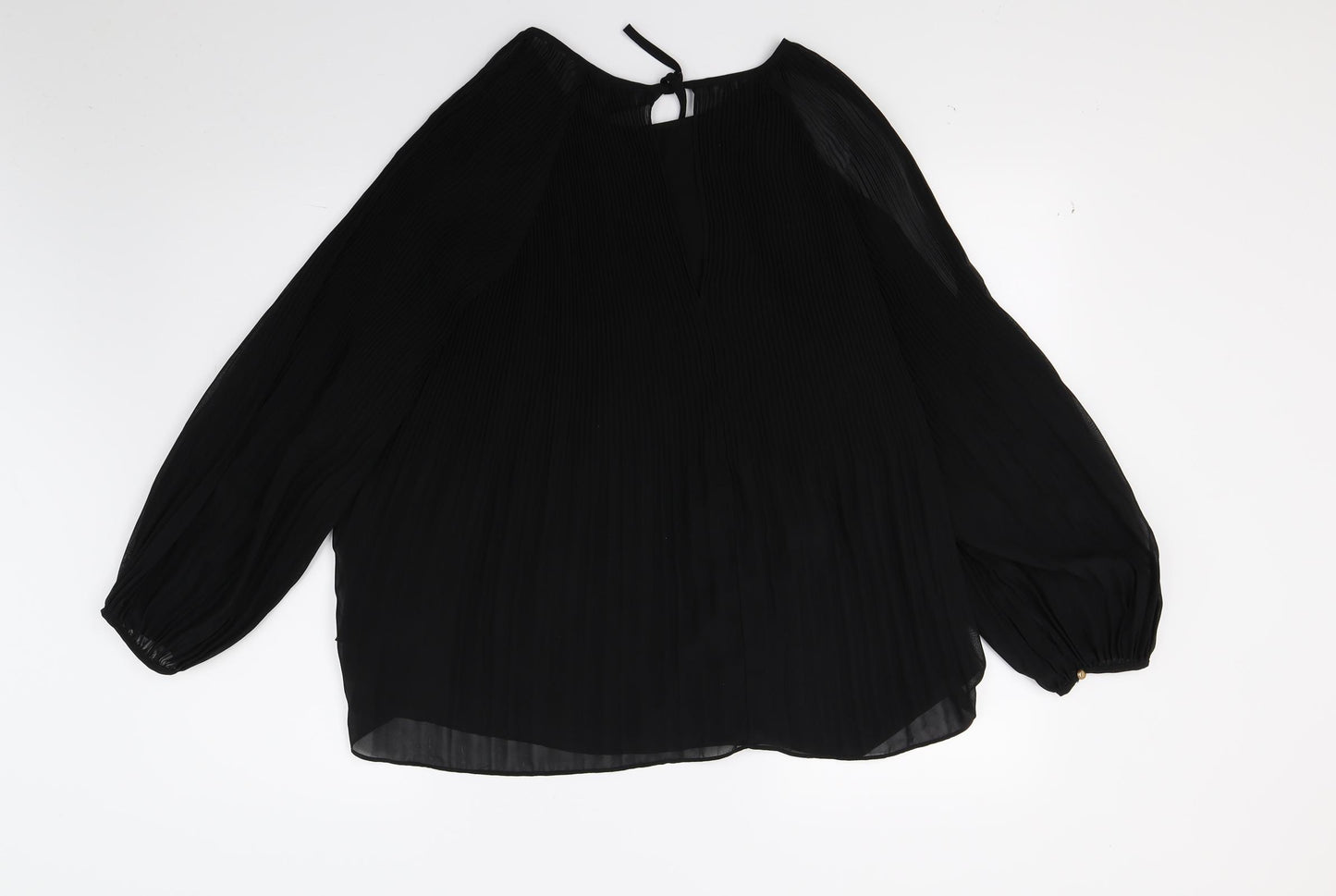 JustFab Womens Black   Tunic Blouse Size M