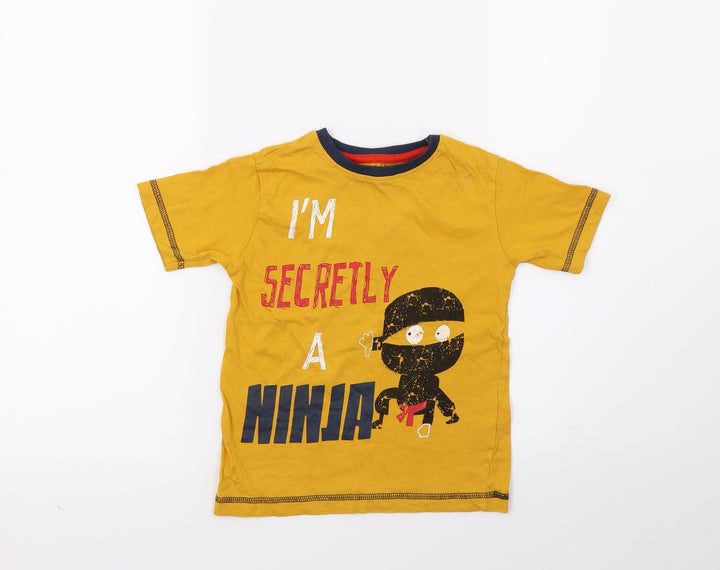 Urban Rascals Boys Orange Basic T-Shirt Size 3-4 Years - Ninja