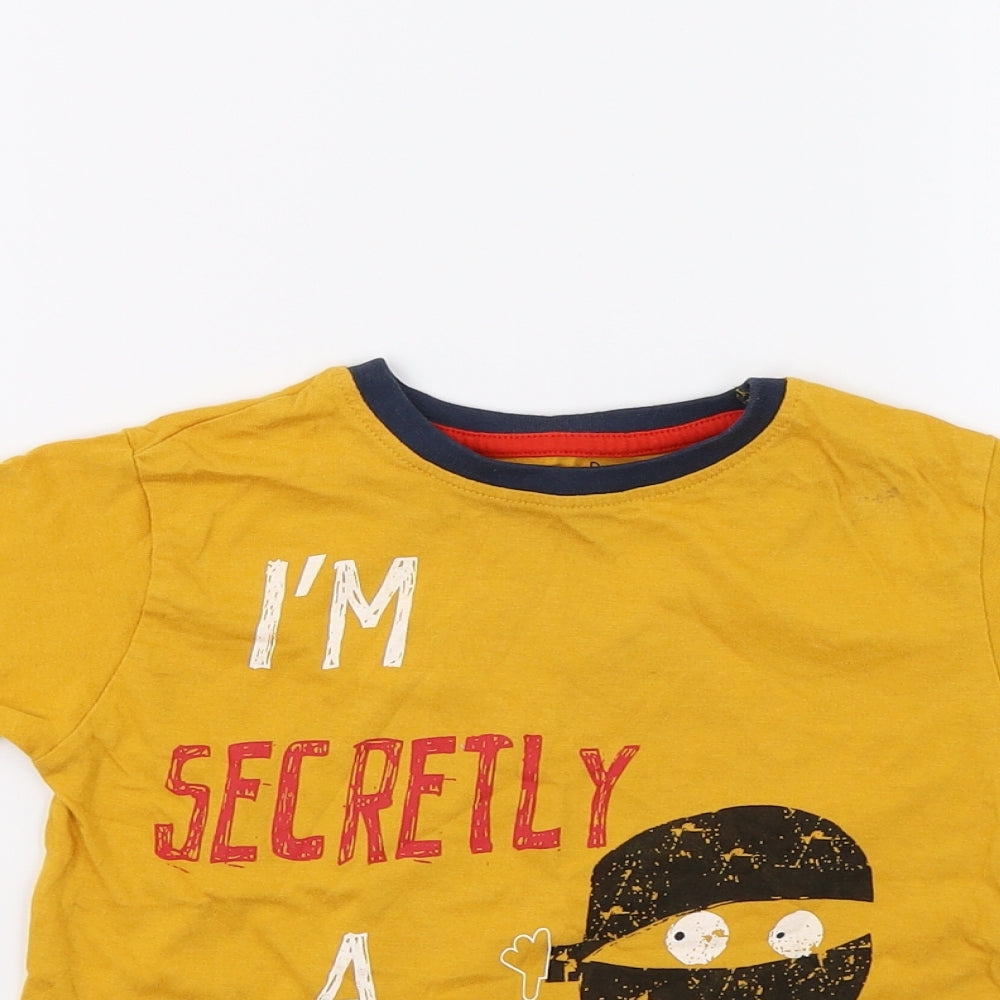 Urban Rascals Boys Orange   Basic T-Shirt Size 3-4 Years  - Ninja