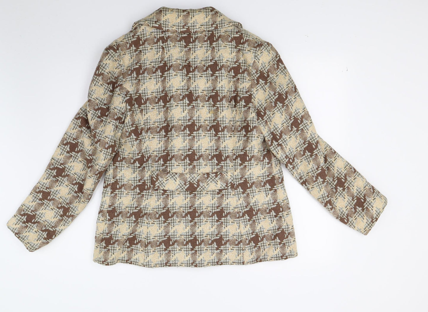 Riddella Womens Brown Check  Jacket Coat Size M