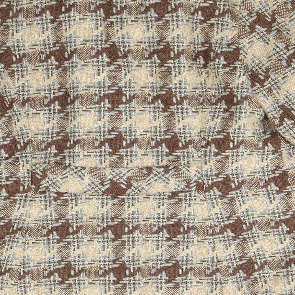 Riddella Womens Brown Check  Jacket Coat Size M