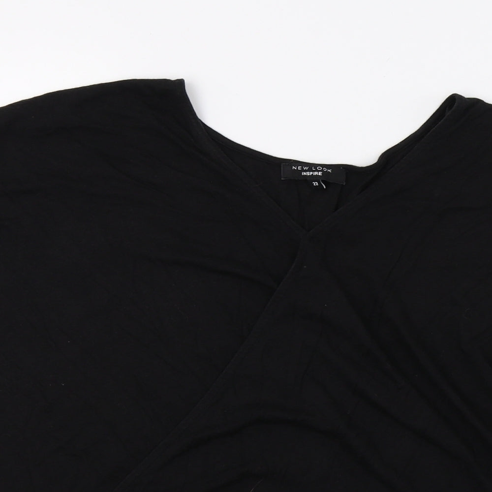 New Look Womens Black   Basic T-Shirt Size 22