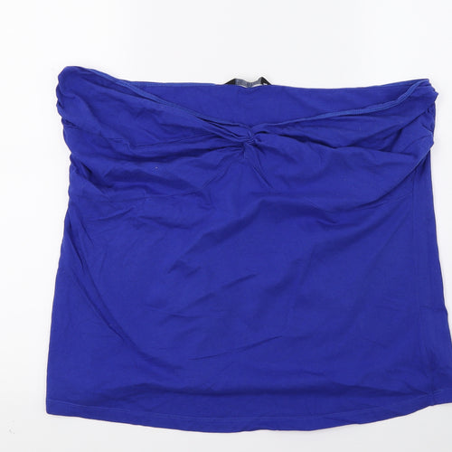 Dorothy Perkins Womens Blue  Jersey Cropped T-Shirt Size 22