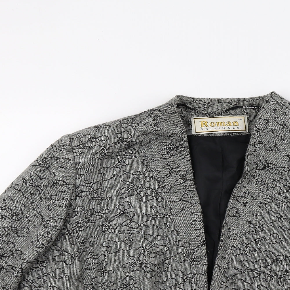 Roman Womens Grey   Jacket Coat Size 20