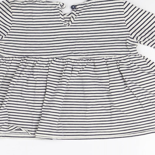 George Girls White Striped  Fit & Flare  Size 12-18 Months