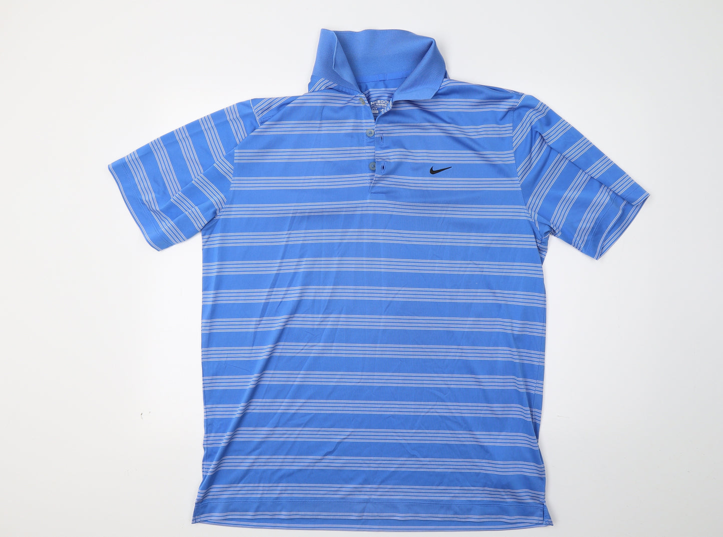 Nike Mens Blue Striped   Polo Size L