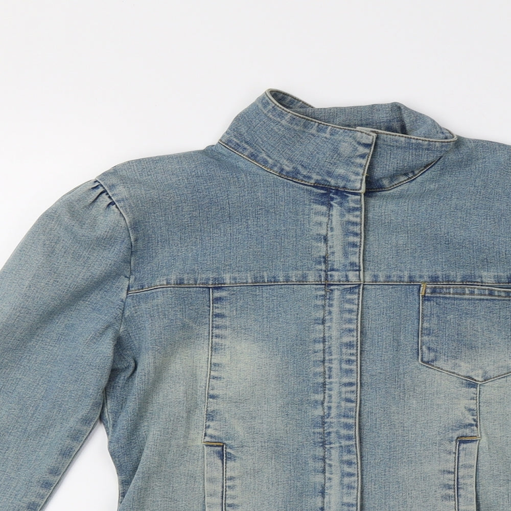 Quiz Womens Blue  Denim Jacket Coat Size 10