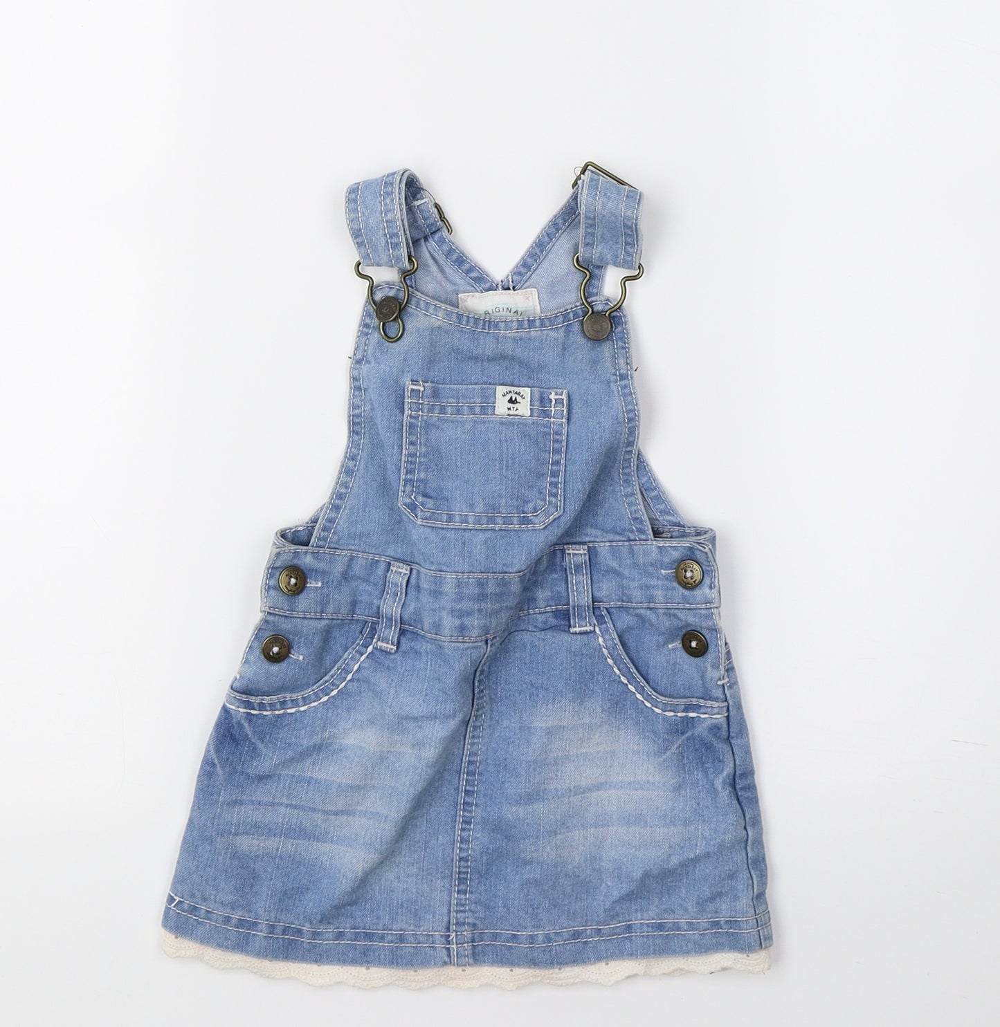 MANTARAY PRODUCTS Girls Blue  Denim A-Line  Size 12-18 Months